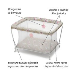 Cercado Berço Galzerano 3005 Compacto Desmontavel Chiqueirinho Infantil para Bebê Portátil com - URS - 4