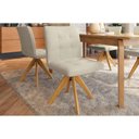 Ver mais imagens de Cadeira Sala de Jantar Nice 1c001ca Premium Madeira Maciça Kit 6 Un Carvalho/linho Bege Argila -