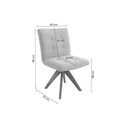 Ver imagem 2 de Cadeira Sala de Jantar Nice 1c001ca Premium Madeira Maciça Kit 6 Un Carvalho/linho Bege Argila -