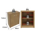 Ver imagem 3 de Balcão Escritório com 2 Portas Multimóveis Vcr25013 Amendoa