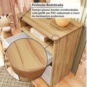 Ver imagem 5 de Quarto Infantil com Cama Cômoda 3 Gavetas e 2 Nichos Margo 100% MDF Branco/Brilho/Amêndoa
