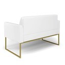Ver imagem 4 de Sofá Namoradeira Base Industrial Dourado Marisa Corano D03 - D\'rossi Cor Branco