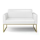 Ver imagem 6 de Sofá Namoradeira Base Industrial Dourado Marisa Corano D03 - D\'rossi Cor Branco