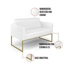 Ver imagem 2 de Sofá Namoradeira Base Industrial Dourado Marisa Corano D03 - D\'rossi Cor Branco