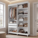 Ver imagem 1 de Guarda-Roupa Closet com Pés 2 Gavetas 121 cm Branco Venus Madesa