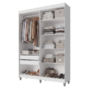 Ver imagem 2 de Guarda-Roupa Closet com Pés 2 Gavetas 121 cm Branco Venus Madesa