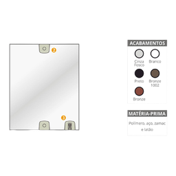 Kit 02 para Montagem Janela Pivotante V/a Marrom - 7