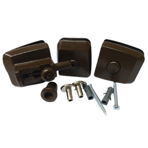 Kit 02 para Montagem Janela Pivotante V/a Marrom