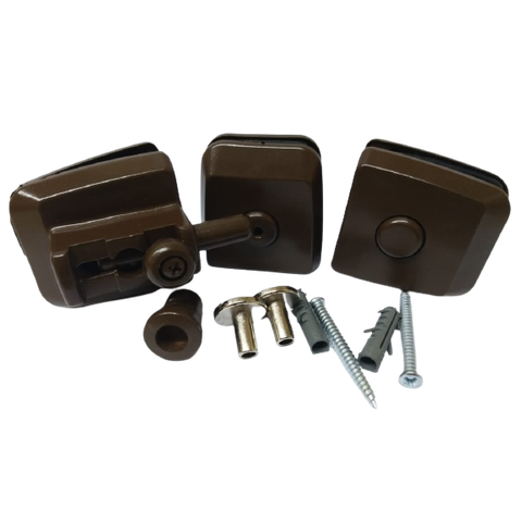 Kit 02 para Montagem Janela Pivotante V/a Marrom