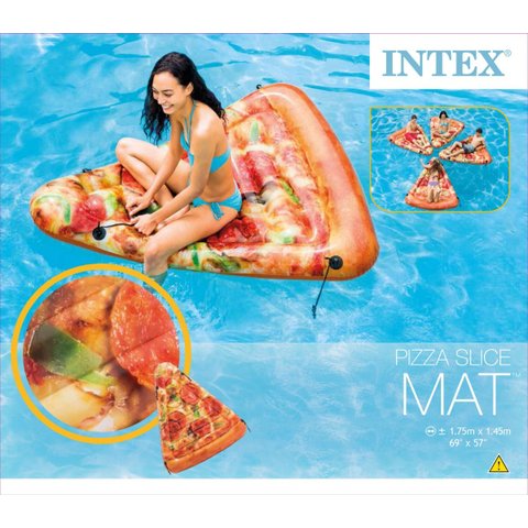 Colchão Boia Inflável Piscina Fatia Pizza Intex