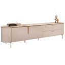 Ver imagem 1 de Rack para Tv até 75 Polegadas 2 Portas 2 Gavetas com Led Celine Off White 240cm