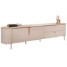 Rack para Tv até 75 Polegadas 2 Portas 2 Gavetas com Led Celine Off White 240cm - 1