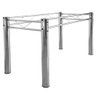 Pés De Mesa Base Para Mesa De Jantar Cromada Para Tampos De Vidro Ou Granito 1,20 Sala De Jantar Ql - 1