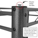 Ver imagem 5 de Pés De Mesa Base Para Mesa De Jantar Cromada Para Tampos De Vidro Ou Granito 1,20 Sala De Jantar Ql