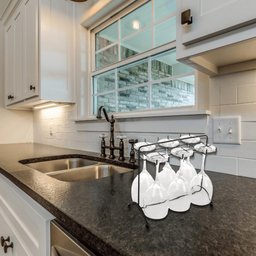 Porta Taças de Vinho Utimil Preto Suporte Aramado de Mesa Ba - 2