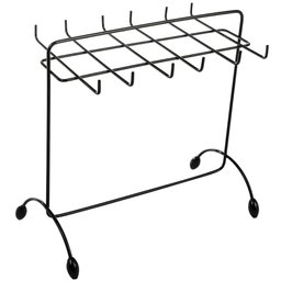 Porta Taças de Vinho Utimil Preto Suporte Aramado de Mesa Ba - 4