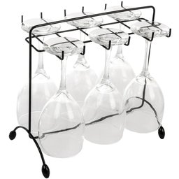 Porta Taças de Vinho Utimil Preto Suporte Aramado de Mesa Ba - 1