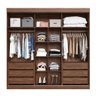 Guarda Roupa Casal 2 Portas de Correr 6 Gavetas Internas Rp5260 Decibal Wengue Griseo - 5