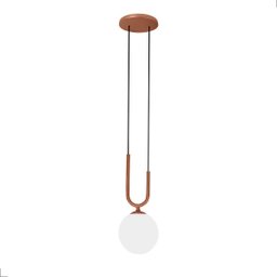 Lustre Pendente Rose Globo Vidro Bola 12 Cm 1xg9 Bivolt - 2 Lustre Pendente Rose Globo Vidro Bola 12 Cm 1xg9 Bivolt - 2