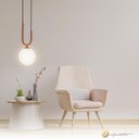 Ver imagem 4 de Lustre Pendente Rose Globo Vidro Bola 12 Cm 1xg9 Bivolt