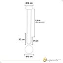 Ver imagem 6 de Lustre Pendente Rose Globo Vidro Bola 12 Cm 1xg9 Bivolt