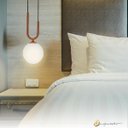 Ver imagem 5 de Lustre Pendente Rose Globo Vidro Bola 12 Cm 1xg9 Bivolt