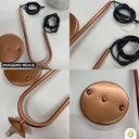 Ver imagem 3 de Lustre Pendente Rose Globo Vidro Bola 12 Cm 1xg9 Bivolt