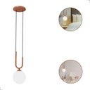 Ver imagem 1 de Lustre Pendente Rose Globo Vidro Bola 12 Cm 1xg9 Bivolt