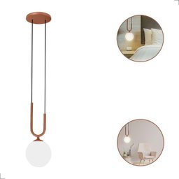 Lustre Pendente Rose Globo Vidro Bola 12 Cm 1xg9 Bivolt - 1 Lustre Pendente Rose Globo Vidro Bola 12 Cm 1xg9 Bivolt - 1