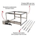 Ver imagem 3 de Churrasqueira Gira Grill Inox 4 Espetos Giratório Issi Grill