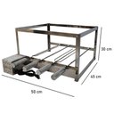 Ver imagem 2 de Churrasqueira Gira Grill Inox 4 Espetos Giratório Issi Grill