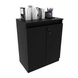 Balcão para Escritório Baixo 2 Portas com Chave 60cm Me4149 Tecno Mobili - Preto - 2