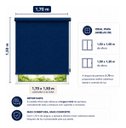Ver imagem 4 de Cortina Persiana Rolo Blackout Quarto Infantil AZUL170CM