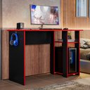 Ver imagem 2 de Mesa Computador Gamer 108 Cm Slim com Suporte - Ssx Multicoisas