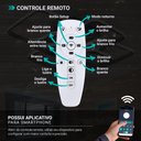 Ver imagem 5 de Lustre Moderno Led Quarto Escritório Controle Remoto 3 Tons Cor:preto