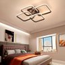 Lustre Moderno Led Quarto Escritório Controle Remoto 3 Tons Cor:preto - 3