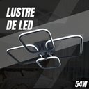 Ver imagem 4 de Lustre Moderno Led Quarto Escritório Controle Remoto 3 Tons Cor:preto