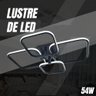 Lustre Moderno Led Quarto Escritório Controle Remoto 3 Tons Cor:preto - 4