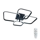 Ver imagem 1 de Lustre Moderno Led Quarto Escritório Controle Remoto 3 Tons Cor:preto