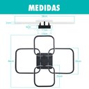 Ver imagem 2 de Lustre Moderno Led Quarto Escritório Controle Remoto 3 Tons Cor:preto