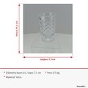 Ver imagem 3 de Vaso Decorativo de Vidro Transparente 15x9x9cm Enfeite Sala Mesa Estante Flores