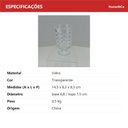Ver imagem 2 de Vaso Decorativo de Vidro Transparente 15x9x9cm Enfeite Sala Mesa Estante Flores