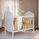 Ver imagem 3 de Berço Peroba Elô Americano Branco c/ Amêndoa 2 em 1 Infantil
