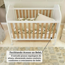 Ver imagem 7 de Berço Peroba Elô Americano Branco c/ Amêndoa 2 em 1 Infantil