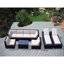 Ver imagem 1 de Jogo de Sofá Fibra e Alumínio Completo para Área Externa com Espreguiçadeiras
