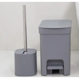 Escova Sanitária Com Suporte E Com Tampa Para Limpar Vaso Dual Ou Cinza - 3