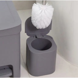 Escova Sanitária Com Suporte E Com Tampa Para Limpar Vaso Dual Ou Cinza - 2