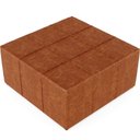 Ver mais imagens de Kit 2 Puffs Quadrado Milano 90x90cm W01 Couríssimo Camel