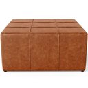 Ver imagem 4 de Kit 2 Puffs Quadrado Milano 90x90cm W01 Couríssimo Camel