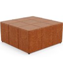 Ver imagem 2 de Kit 2 Puffs Quadrado Milano 90x90cm W01 Couríssimo Camel